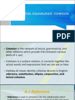 Chapter 6 - Textual Equivalence - Cohesion