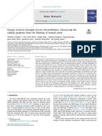 Energy Recovery Through Reverse Electrodialysis Harnessing The Salinity Gradient From The Flushing of Human Urine