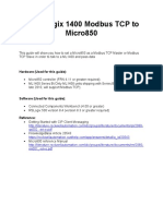 MicroLogix 1400 Modbus TCP To Micro850