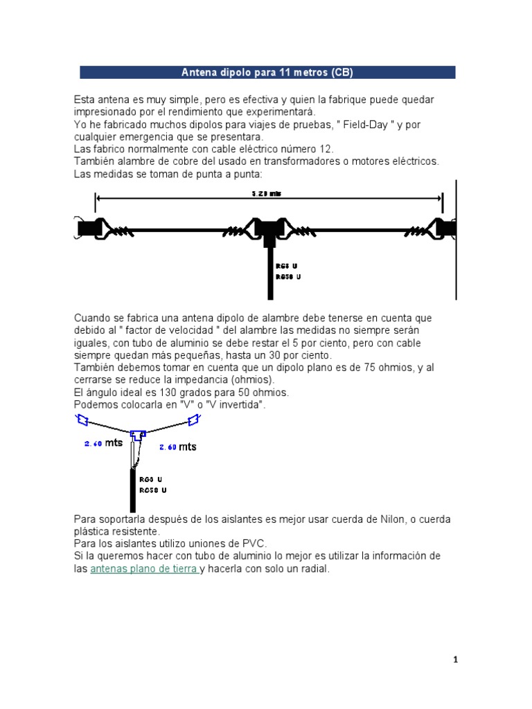 ANTENA CASERA para RADIO FM, Antena HD, ANTENA PARA RADIO hecha con solo  1 cable