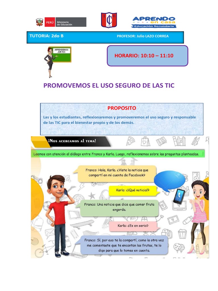 Promovemos El Uso Responsable de Las TIC | PDF