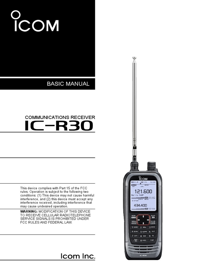 Icom IC - R30 Users-Manual-3847850 | PDF | Hertz | Electromagnetic ...
