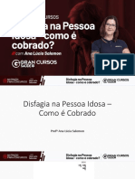 Evento - Disfagia Na Pessoa Idosa - Como É Cobrado