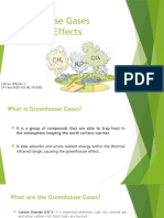 Greenhouse Gases and Its Effects