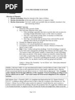 Civ Pro Outline Flow Chart | PDF | Discovery (Law) | Pleading