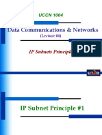 UCCN1004 - Lect4a - IP Subnets Rules