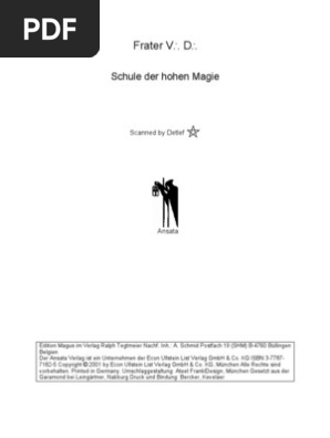 Frater V D Schule Der Hohen Magie Pdf