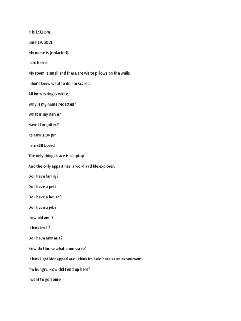 Kidnapped: A Disturbing Monologue | PDF | Language Arts & Discipline ...