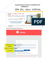 Indicaciones Generales para El Acceso A La Plataforma de PERUEDUCA