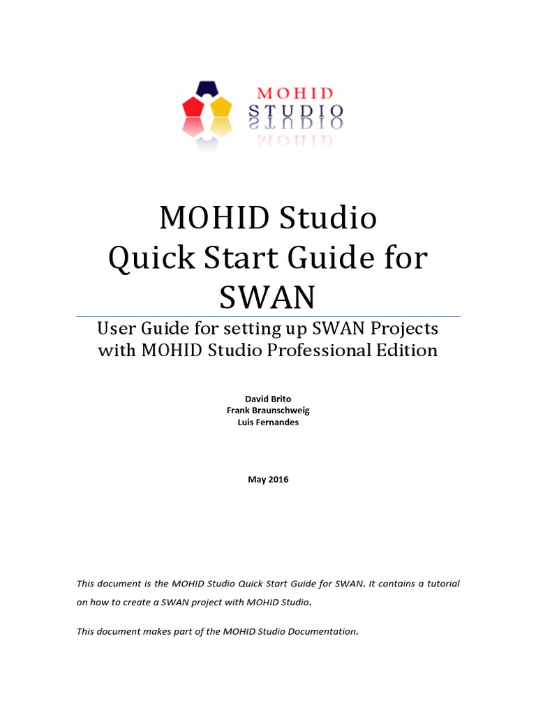 MOHID Studio - SWAN Quick Start Guide v3 | PDF | Computer File | Simulation