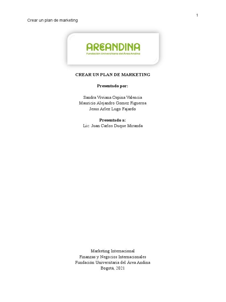 Crear Un Plan de Marketing | PDF | café | Marketing