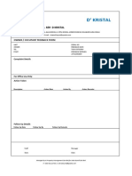 Setia Ecohill SDN BHD - Seh D Kristal: Owner / Occupant Feedback Form