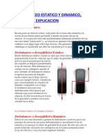 Desbalanceo Estatico y Dinamico, Una Breve Explicacion