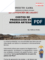 Costo de Produccion en La Mineria Artesanal