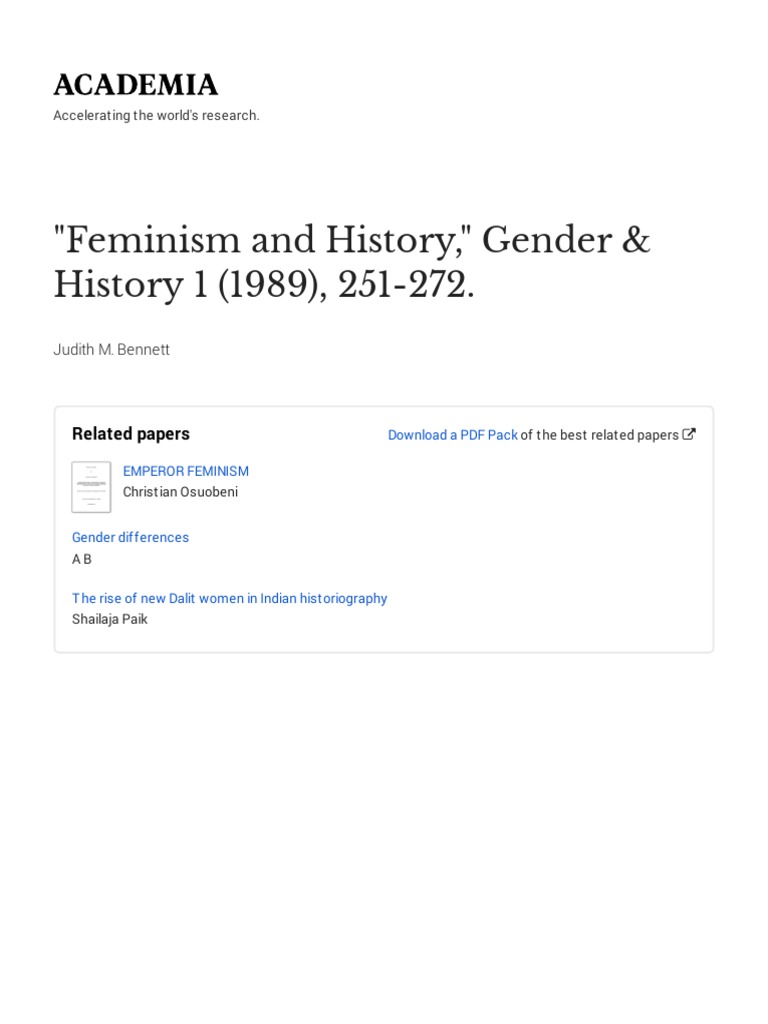Feminism History | PDF | Gender | Gender Studies
