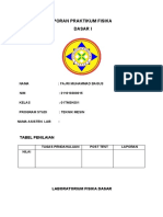 Laporan Praktikum Fisika Dasar I: Tabel Penilaian