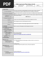 Daily Log Lesson Plan Science Grade: I. Objectives