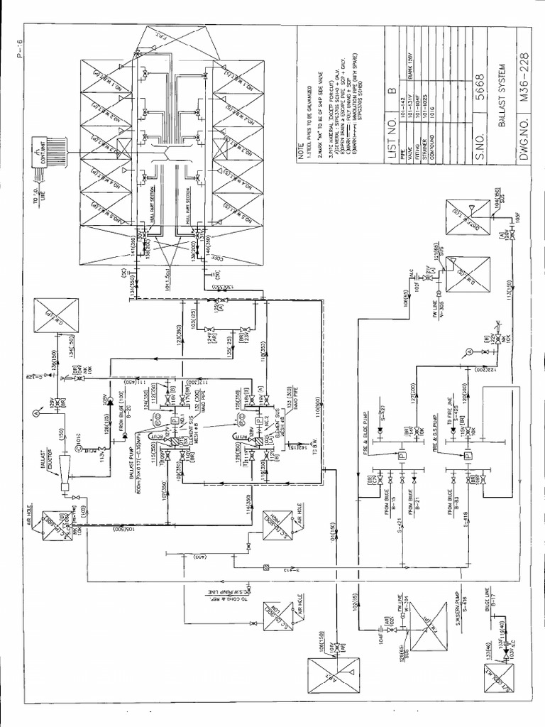Ballast Piping Arrangement 1M6 Part I PDF