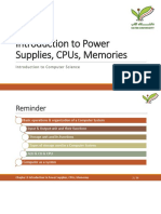 Introduction To Power Supplies, Cpus, Memories
