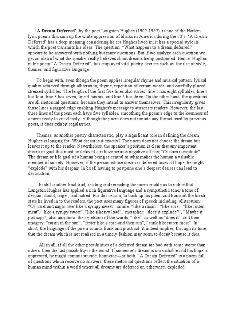 broken dreams essay 250 words pdf