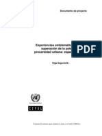 Experiencias emblemáticas para la superación de la pobreza y la precariedad urbana, espacio público, Olga Segovia