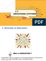 Educational Attitudes and Cultural Diversity in the Classroom