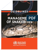 Who Guidance on Management of Snakebites