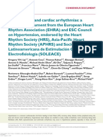 Hypertension and Cardiac Arrhythmias A Consensus Document From The Ehra and Esc Council On Hypertension Endorsed by Hrs Aphrs and Soleace