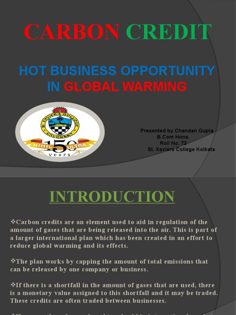 Carbon Credits: Business Opportunities in India | PDF | Kyoto Protocol ...