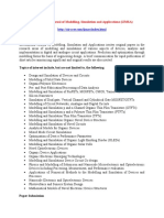 International Journal of Modelling, Simulation and Applications (IJMSA)
