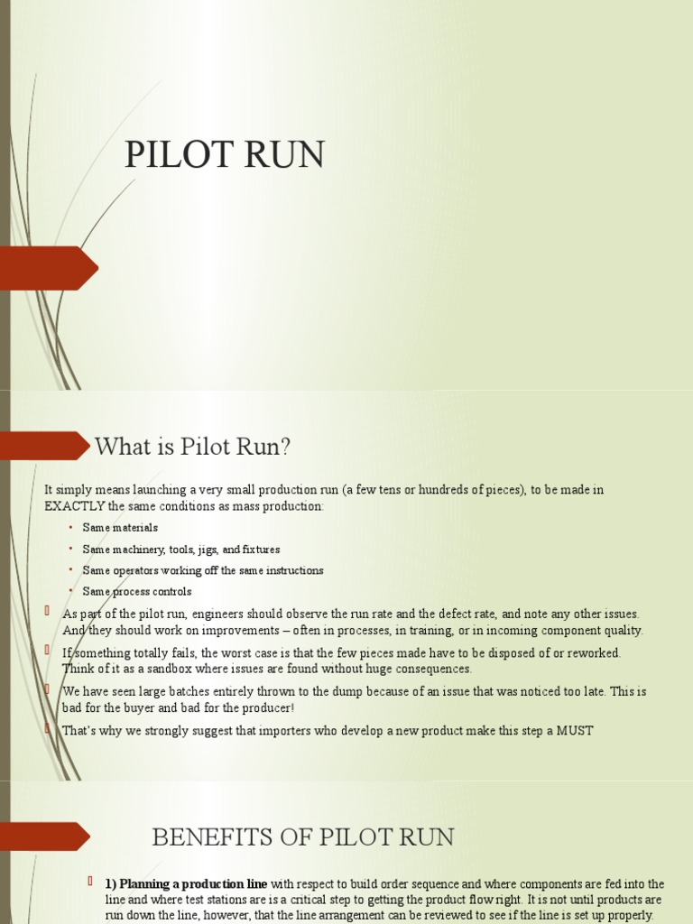 Pilot Run PDF Systems Engineering Business