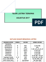 Teori Listrik Terapan Agustus 2017