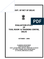 Evaluation Study of Tool Room & Training Centre, Delhi