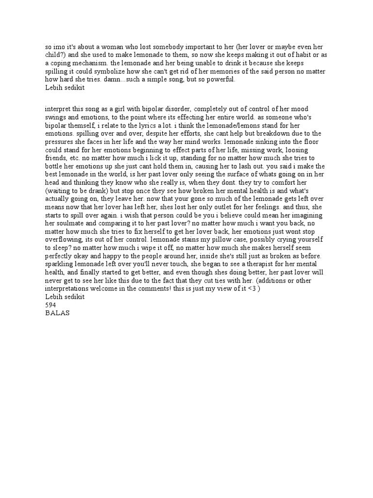 Mili Lemonade PDF Behavioural Sciences Cognition