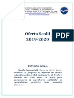 Oferta Scolii 2019-2020