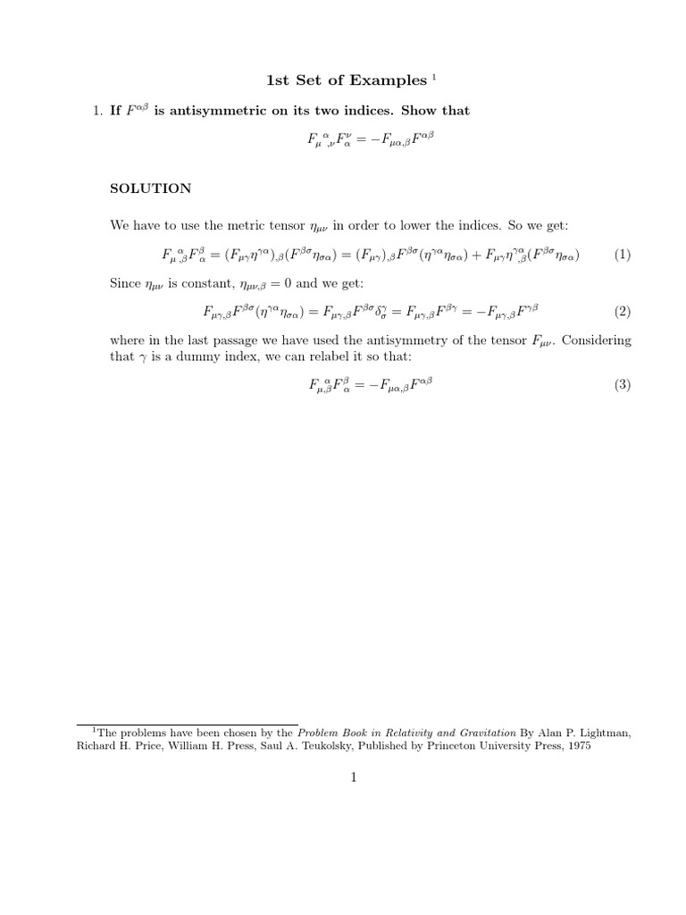 1 Examples 2 | PDF | Tensor | Euclidean Vector