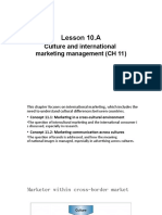 Lesson 10.A: Culture and International Marketing Management (CH 11)