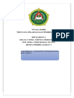 Tugas Akhir "Rencana Pelaksanaan Pembelajaran" RPP Daring 1 Kelas 3 Tema 3 Benda Disekitarku Sub Tema 3 Perubahan Wujud Benda Pembelajaran 3