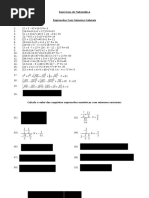 Exercícios de Matemática