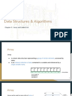 AST20105 Data Structures & Algorithms: Chapter 4 - Array and Linked List