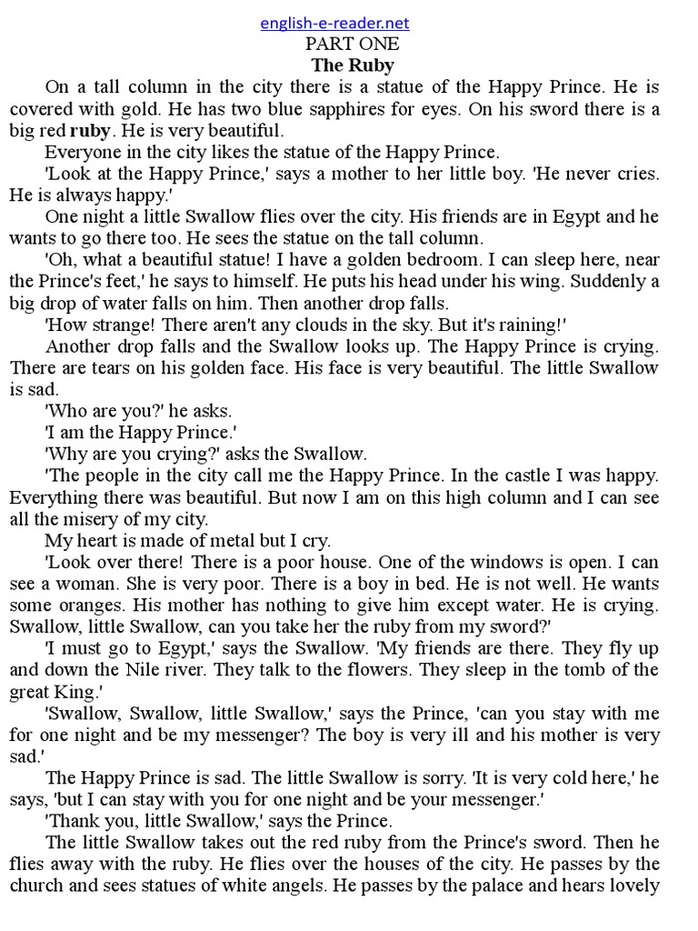 The Happy Prince and The Selfish Giant-Oscar Wilde | PDF