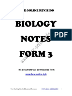 KCSE ONLINE REVISION NOTES FORM 3 BIOLOGY