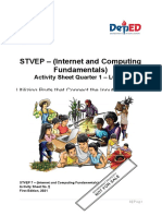 STVEP - (Internet and Computing Fundamentals) : Activity Sheet Quarter 1 - LO 3.4