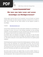 Wie kann man beim Lesen und Lernen Unwichtiges von Wichtigem trennen?