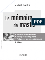 (Method’o.) Kalika, Michel-Le Memoire de Master _ Piloter Un Memoire, Rediger Un Rapport, Preparer Une Soutenance-Dunod (2016)