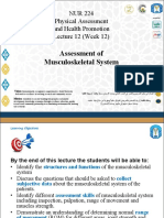 نسخة Week 12 Musculoskeletal System Assessment