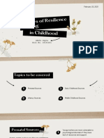 Sources of Resili Ence Building: in Childhood