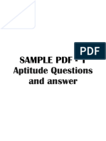 Sample PDF - 1: Aptitude Questions and Answer