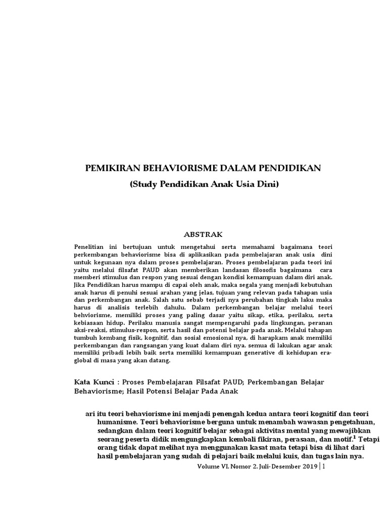 Jurnal Pendidikan Psikologi Kelompok 1 Prodi Ppkn Pdf