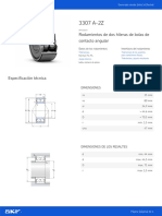 Rodamientos de Dos Hileras de Bolas de Contacto Angular: Dimensiones